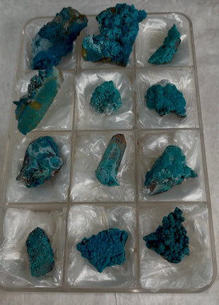 12 Pieces ! Blue Chrysocolla with Quartz Lot