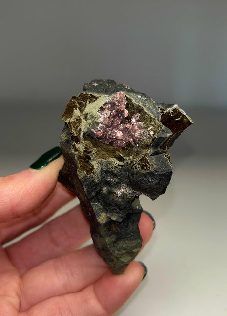 Pink Rhodocrosite Geode from Mexico