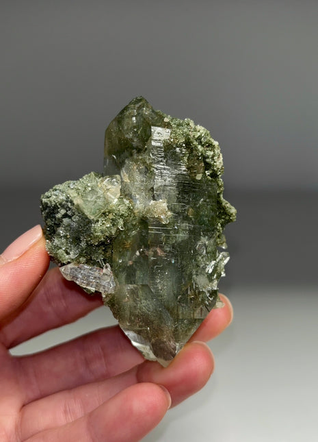 Rutile Green Chlorite Quartz - From Himachal Pradesh, Himalayas