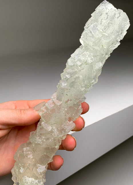 Green Halite Stalactite - From Lubin mine, Poland