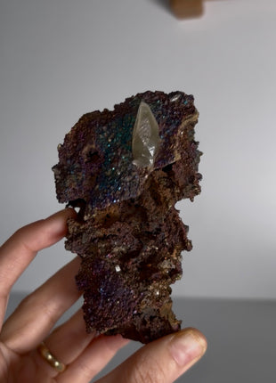 Incredible Color ! Chalcopyrite with Calcite from Sweetwater mine