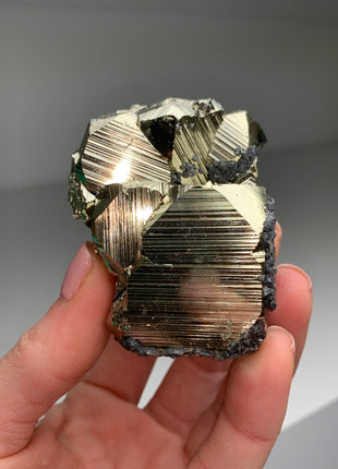 Very Lustrous Pyrite ! From Huanzala, Peru