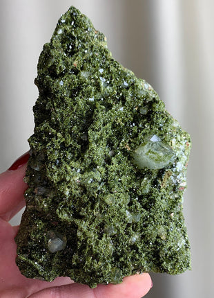 Forest Epidote with Quartz  🌲