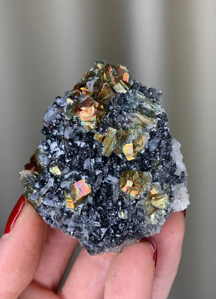 Rainbow Pyrite with Galena, Sphalerite - Borieva mine, Rhodope Mtns