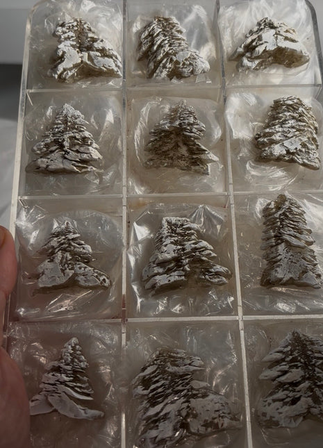 12 Pieces ! Selenite Xmas Tree Specimens Lot