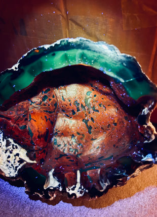 Red Fox Agate Geode from Argentina