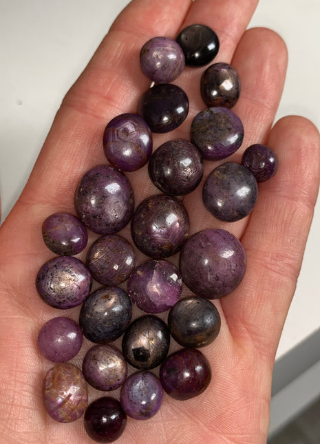 25 Pieces ! Flashy Star Ruby and Sapphire Lot - 270 Carats