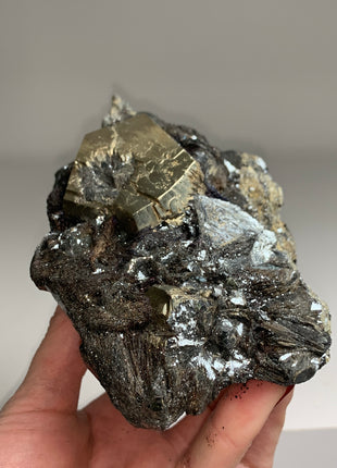 Pentadodecahedral Pyrite with Hematite from Elba, Italy -  Collection # 119