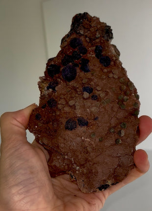 Sparkly Blueberry ! Azurite with Selenite Specimen