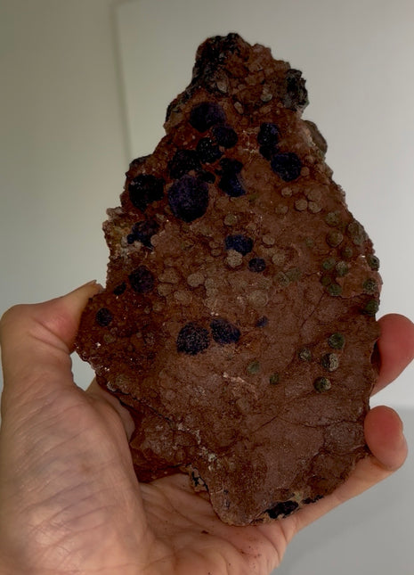 Sparkly Blueberry ! Azurite with Selenite Specimen