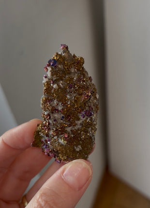 Incredible Color ! Chalcopyrite with Calcite from Sweetwater mine