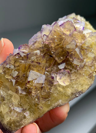 Purple amd Yellow Fluorite from Okorusu, Namibia