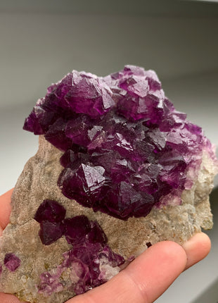 Reddish Purple Octahedral Fluorite # PM071