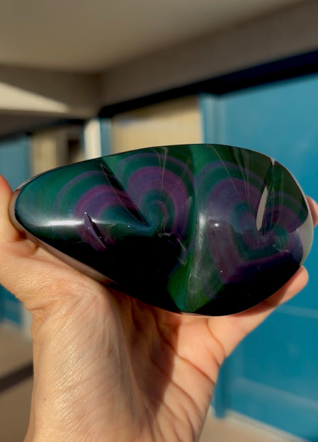 Very High Grade Rainbow Obsidian Hearts 🌈