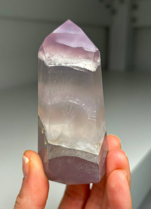 Pastel Colors ! Lavender Green Yttrium Fluorite Tower