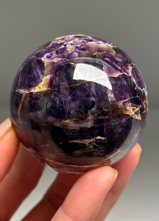 Rich Purple Chevron Amethyst Sphere