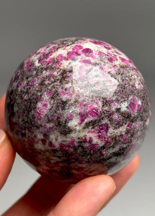 Rare ! Ruby with Biotite Quartz Sphere