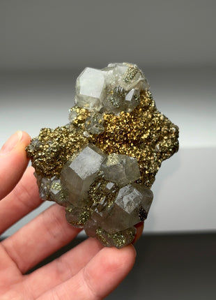 Sparkly Chalcopyrite with Calcite