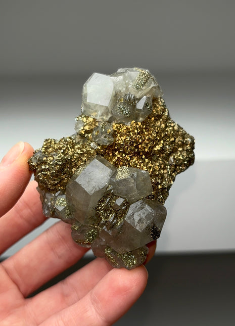 Sparkly Chalcopyrite with Calcite