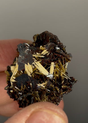Wow !! Golden Rutile with Hematite