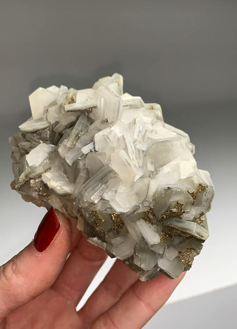 Wow ! Hexagonal Calcite with Chalcopyrite  # PM0182