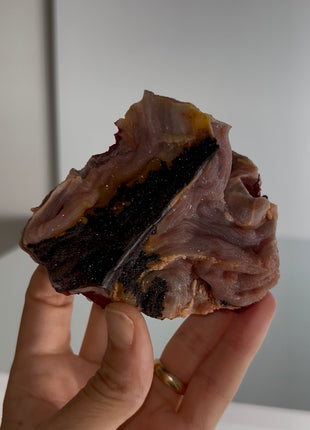 Unusual ! Amethyst after Chalcedony Specimen PM0964