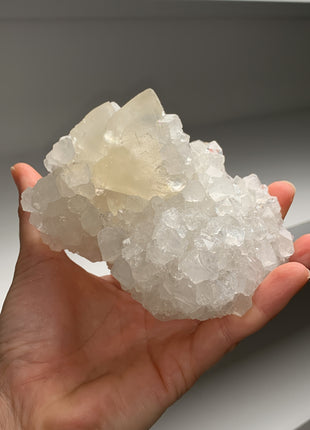 Wow ! Apophyllite Flower with Yellow Calcite