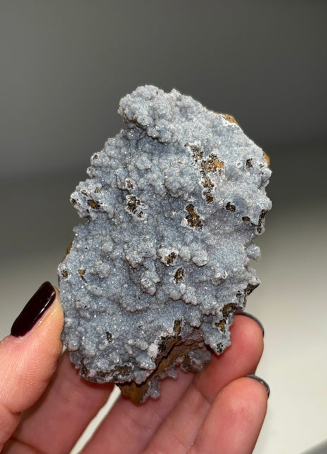 Sparkling Blue Quartz with Manganese Oxide from Imini mine