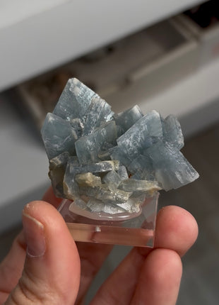 Tabular Blue Barite - From San Simon mine, Spain
