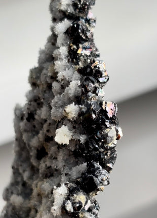Rainbow Sphalerite with Quartz Flowers PM1242