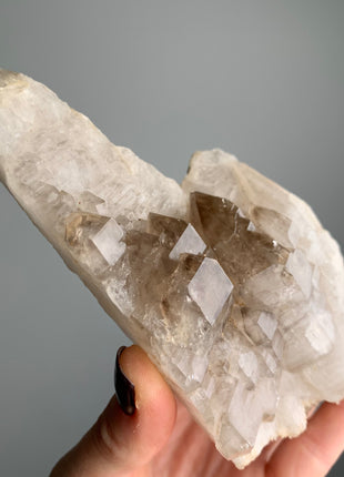 Wow ! Elestial Smoky Quartz with White Quartz - From Namibia