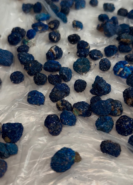 180+ Piece Lot ! Blueberry Azurite Crystals