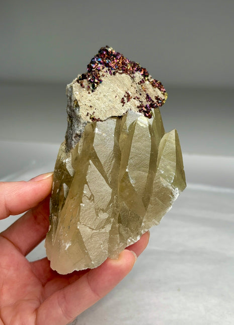 Chalcopyrite with Calcite from Sweetwater mine