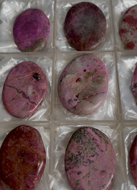 9 Pieces ! Pink Cobaltocalcite Palmstones Lot