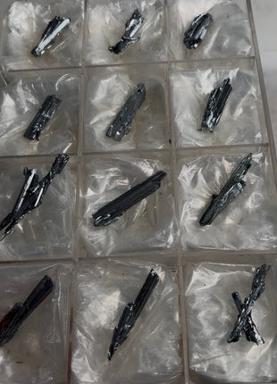 12 Pieces ! Silvery Stibnite Specimens Lot