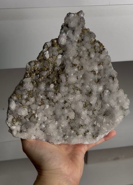 Wow ! Pyrite with Calcite from Trepca, Kosovo