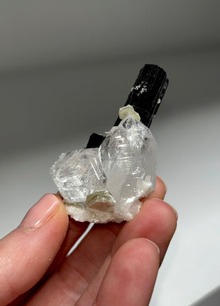 Black Tourmaline with Quartz
