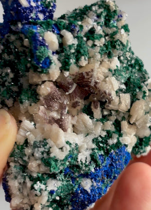 Blue Azurite with Cerussite and Malachite PM1403