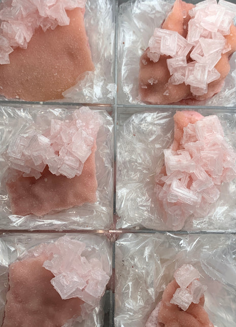 High Grade Pink Halite Lot from Searles Lake - 6 Pieces !
