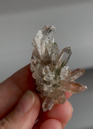 Unique ! Red Hematite and Green Chlorite Included Quartz 💚❤️