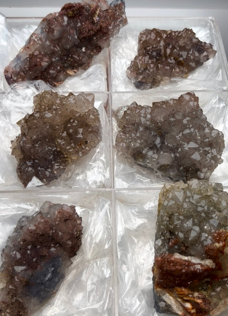 6 Pieces ! Quartz on Fluorite Lot