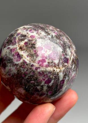 Rare ! Ruby with Biotite Quartz Sphere