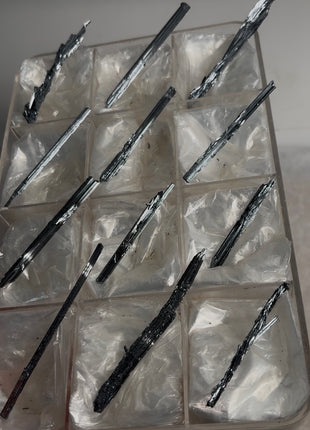 12 Pieces ! Silvery Stibnite Specimens Lot