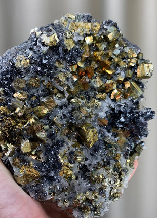 Incredible Pyrite with Sphalerite and Quartz - Borieva mine, Rhodope Mtns