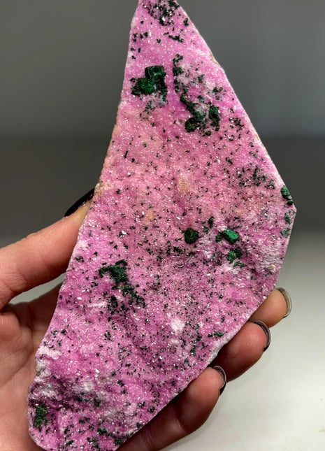 Pink Cobaltocalcite with Green Malachite