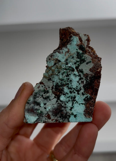 Druzy Blue Chrysocolla - Tenke mine, Congo