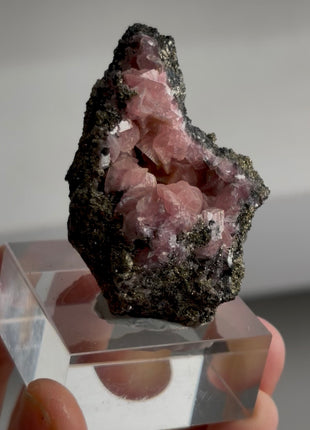 Pink Smithsonite with Pyrite from Tsumeb Collection # 826
