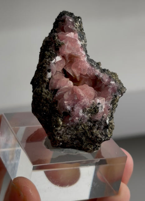 Pink Smithsonite with Pyrite from Tsumeb Collection # 826