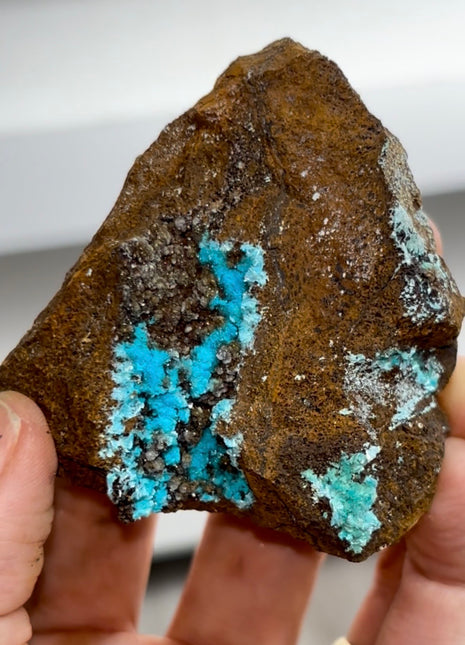 Blue Aurichalcite Geode Specimen PM1202