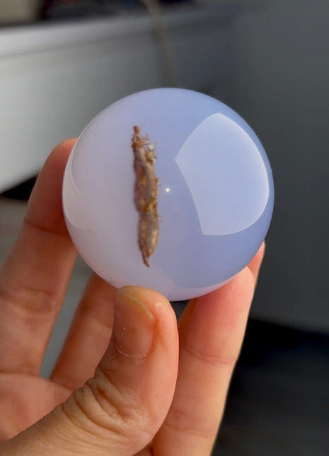 High Grade Blue Chalcedony Sphere